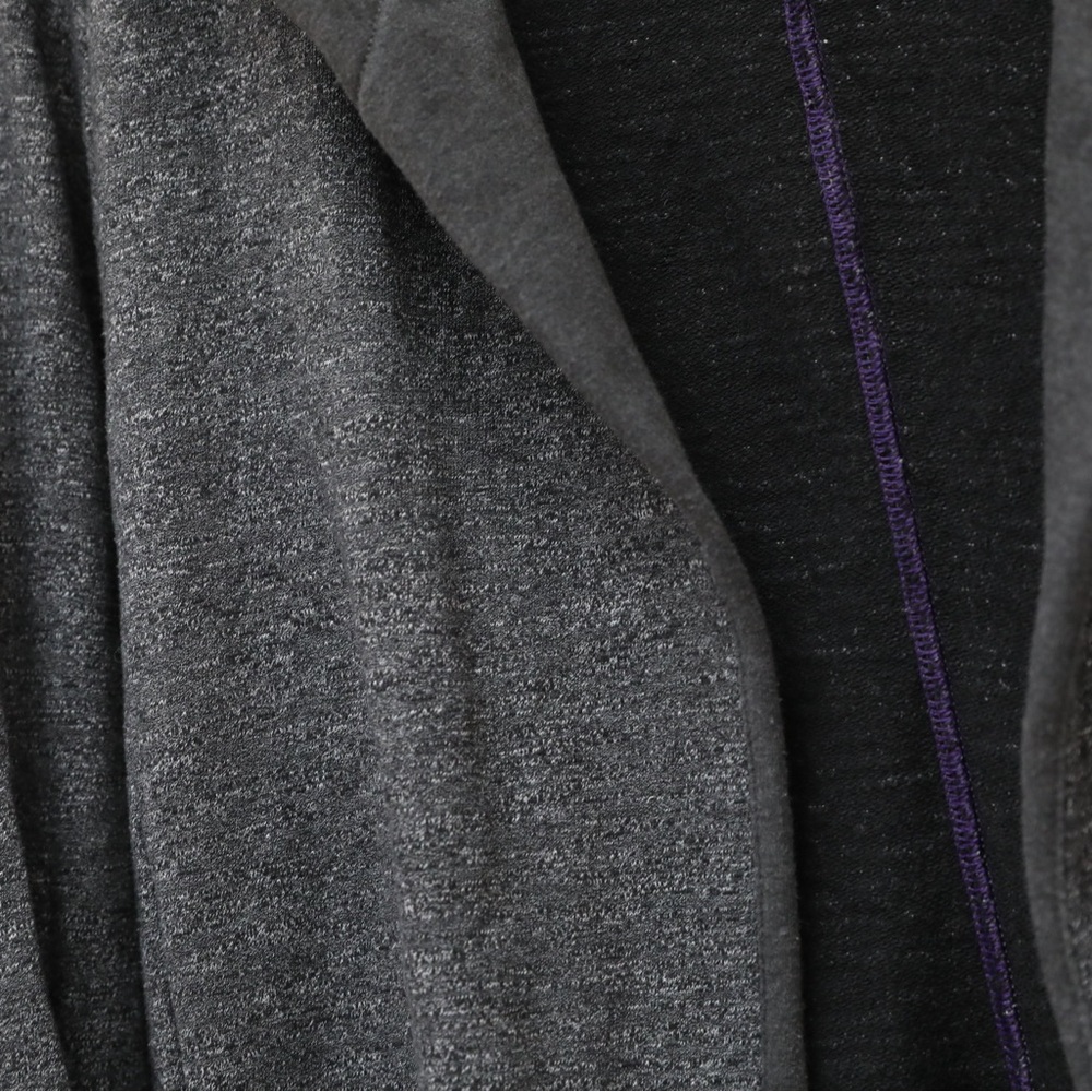 The North Face Spell Out Hooded Open Front Cardigan Sweater Gray XL cotton hike - Picture 4 of 11